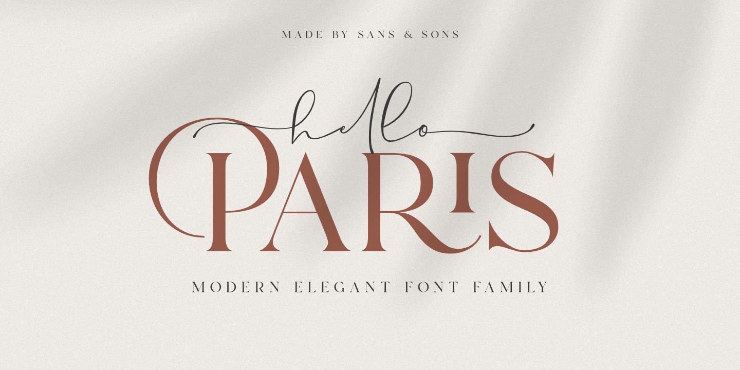 Пример шрифта Hello Paris #1